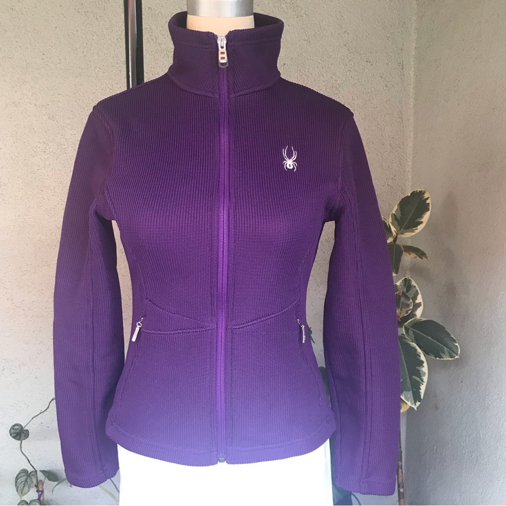 SPYDER | Purple Full Zip Fleece Lined Ski Core Jacket Size S